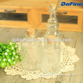 High Quality Cylinder carving clear Aroma reed diffuser glass Bottle with glass stopper